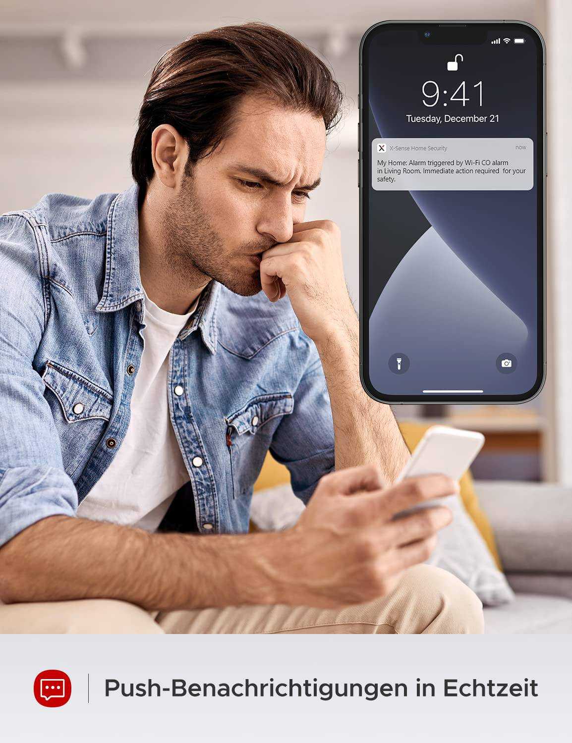 X-Sense XC04-WX WLAN Kohlenmonoxid-Melder - Vernetzter Schutz vor CO-Gefahren Mesch Shop X-Sense XC04-WX WLAN Kohlenmonoxid-Melder - Vernetzter Schutz vor CO-Gefahren Mesch Shop